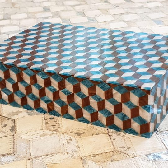 3D Crushed Mother Of Pearl Decorative Box - beautiful home accessories by The Cinnamon Room