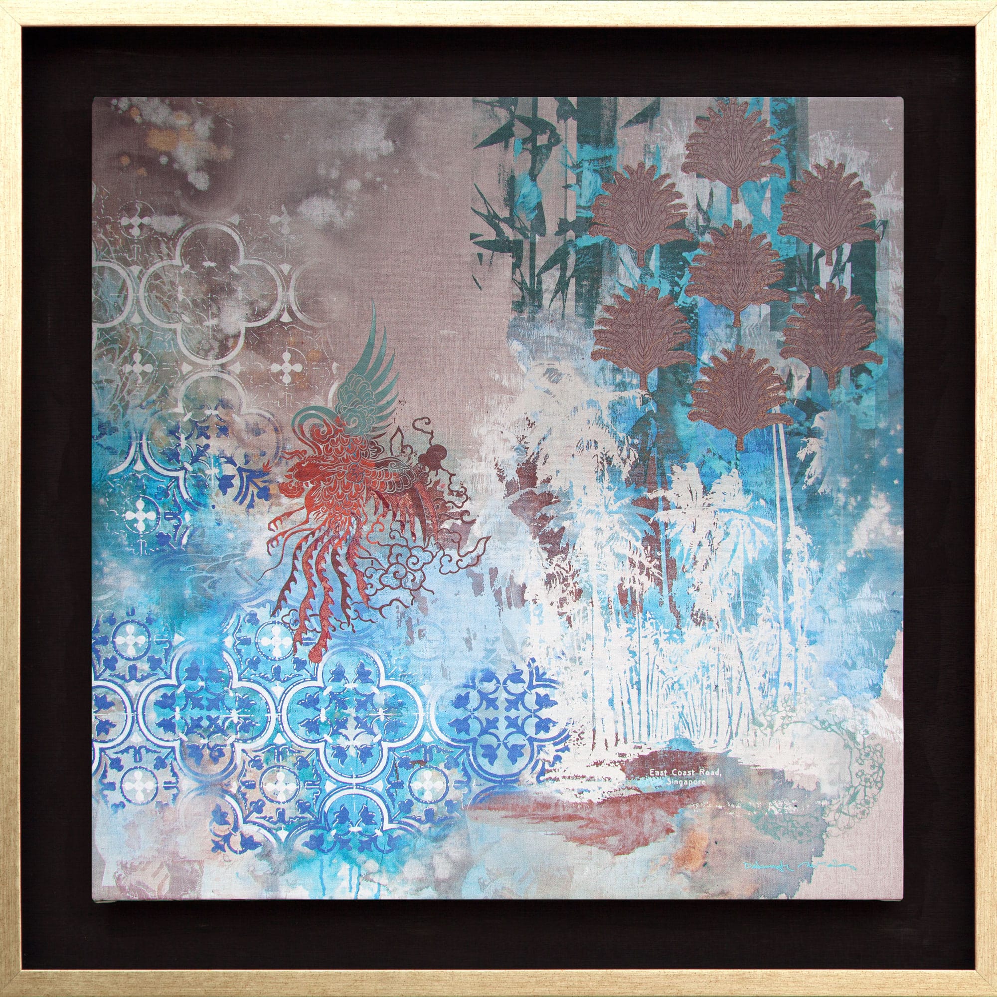 East Coast Road Canvas Print by Deborah Mckellar of Talking Textile